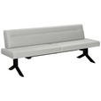 SITZBANK 220/87/70-86 cm  in Creme  - Creme/Schwarz, KONVENTIONELL, Textil/Metall (220/87/70-86cm) - Moderano