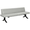 SITZBANK in Metall, Textil Beige  - Beige/Schwarz, Konventionell, Textil/Metall (220/87/70cm) - Moderano