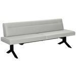 SITZBANK 220/87/70 cm  in Creme  - Creme/Schwarz, KONVENTIONELL, Textil/Metall (220/87/70cm) - Moderano