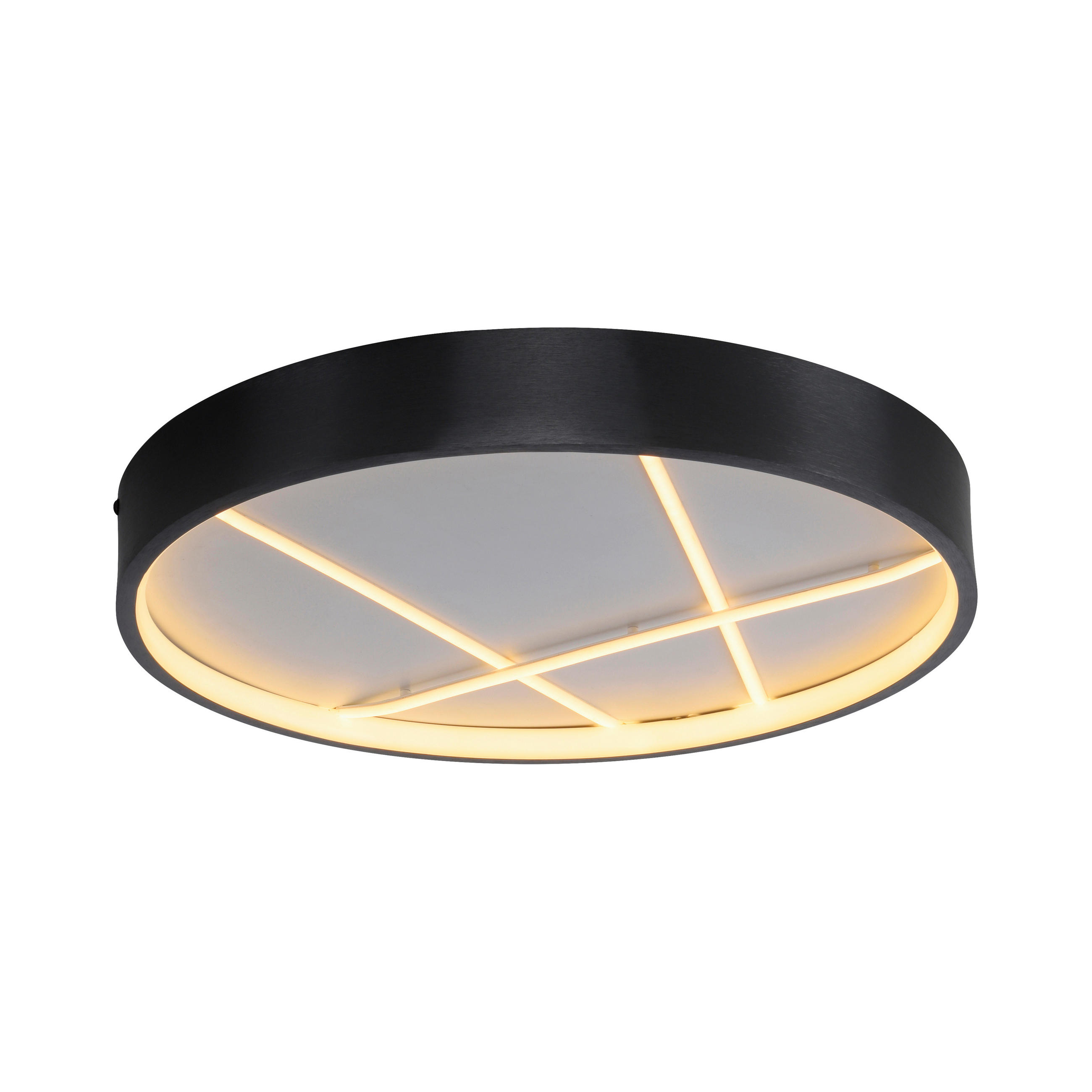PLAFONIERĂ CU LED - negru, Design, plastic/metal (40/40/4,5cm)