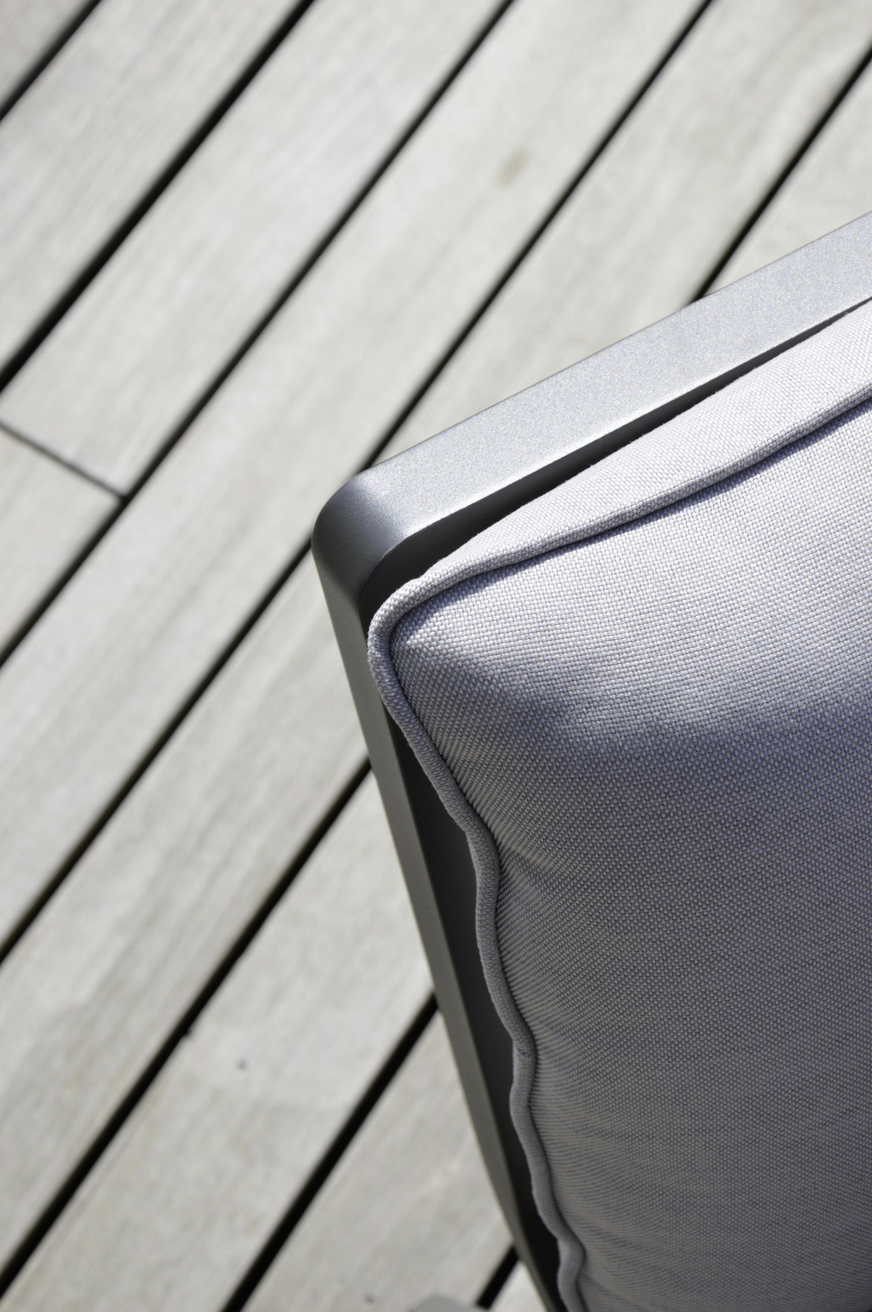 GARTENSET Webstoff Aluminium  - Anthrazit/Grau, Design, Textil/Metall - Ambia Garden