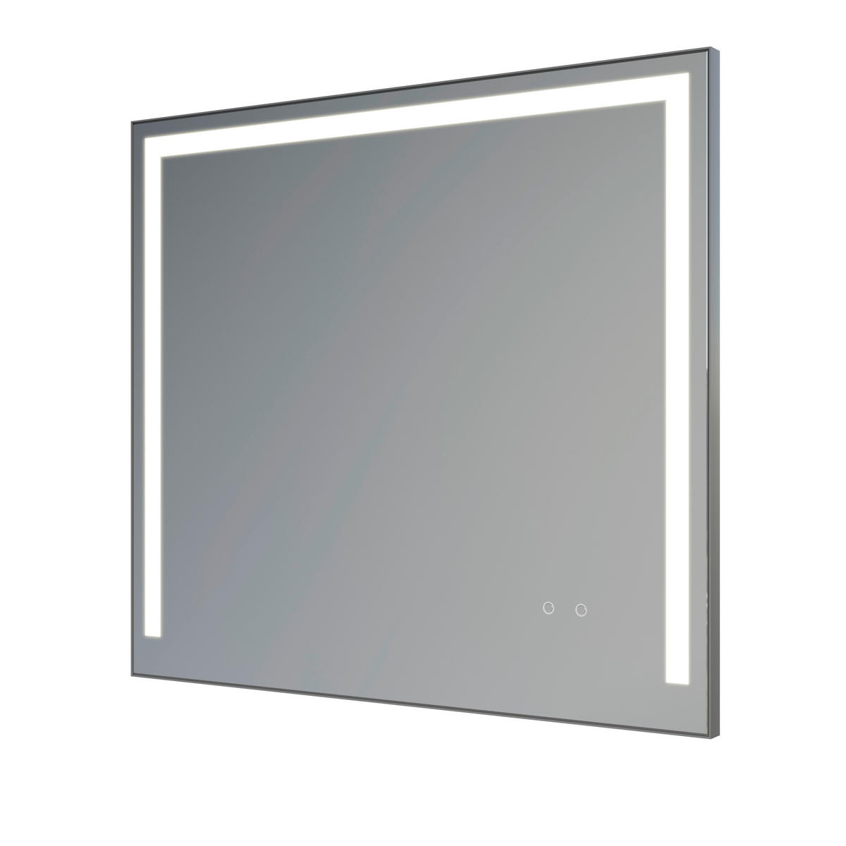 BADEZIMMERSPIEGEL 80/72/2,6 cm  - Alufarben, MODERN, Glas/Metall (80/72/2,6cm) - Celina Home