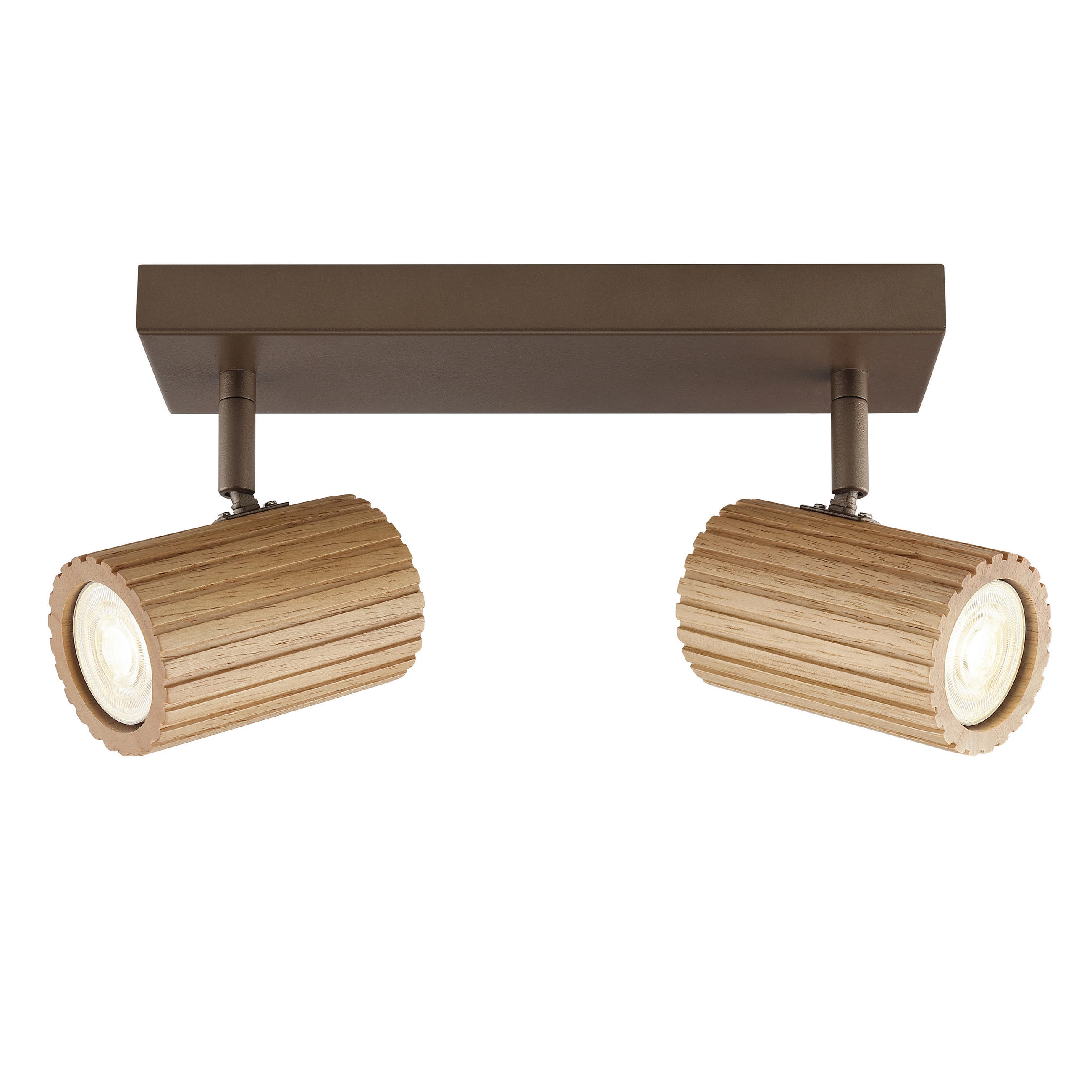 DECKENLEUCHTE LAKEWOOD 31,2/17,6/8 cm  - Braun, Design, Holz/Metall (31,2/17,6/8cm)