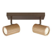 DECKENLEUCHTE LAKEWOOD 31,2/17,6/8 cm  - Braun, Design, Holz/Metall (31,2/17,6/8cm)