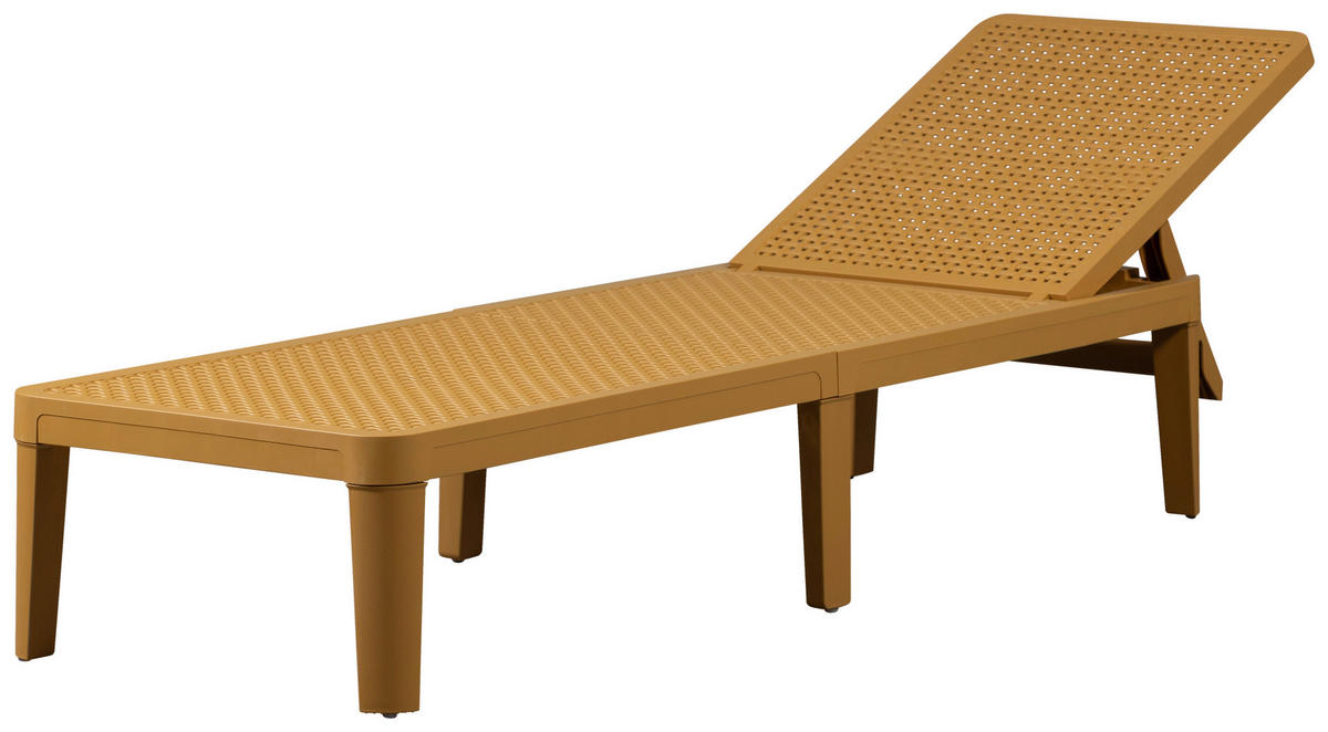 GARTENLIEGE 55/29/191 cm  - Gelb, Design, Kunststoff (55/29/191cm) - Gardenson