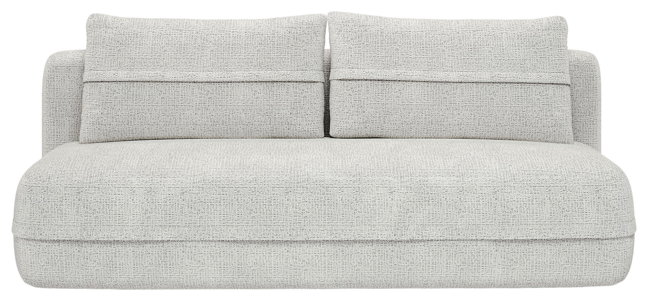 SCHLAFSOFA Chenille Perlmutt  inkl. Rückenkissen, Bettkasten, Schlaffunktion, Rücken echt, Liegefläche im Originalstoff  - Perlmutt/Schwarz, KONVENTIONELL, Kunststoff/Textil (213/92/105cm) - Milino