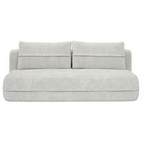 SCHLAFSOFA Chenille Perlmutt  inkl. Rückenkissen, Bettkasten, Schlaffunktion, Rücken echt, Liegefläche im Originalstoff  - Perlmutt/Schwarz, KONVENTIONELL, Kunststoff/Textil (213/92/105cm) - Milino
