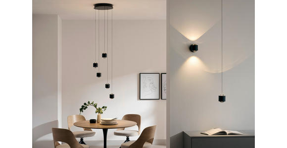 LED-HÄNGELEUCHTE 34/170 cm  - Schwarz, Design, Kunststoff/Metall (34/170cm) - Novel