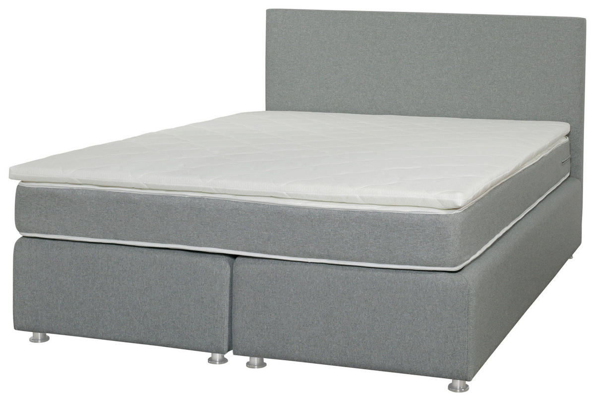 POSTELJA BOXSPRING   x  , tekstil siva  - siva, Konvencionalno, tekstil (200/160/115cm) - Xora