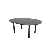 GARTENTISCH Metall oval  - Schwarz, MODERN, Metall (140/74cm) - Gardenson