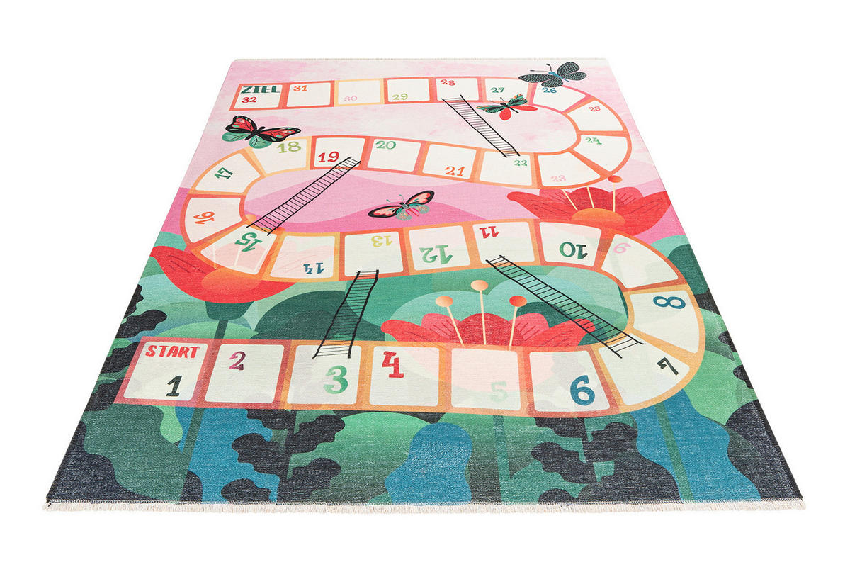 SPIELTEPPICH 115/170 cm  - Waldgrün/Pink, Trend, Textil (115/170cm) - Ben'n'jen