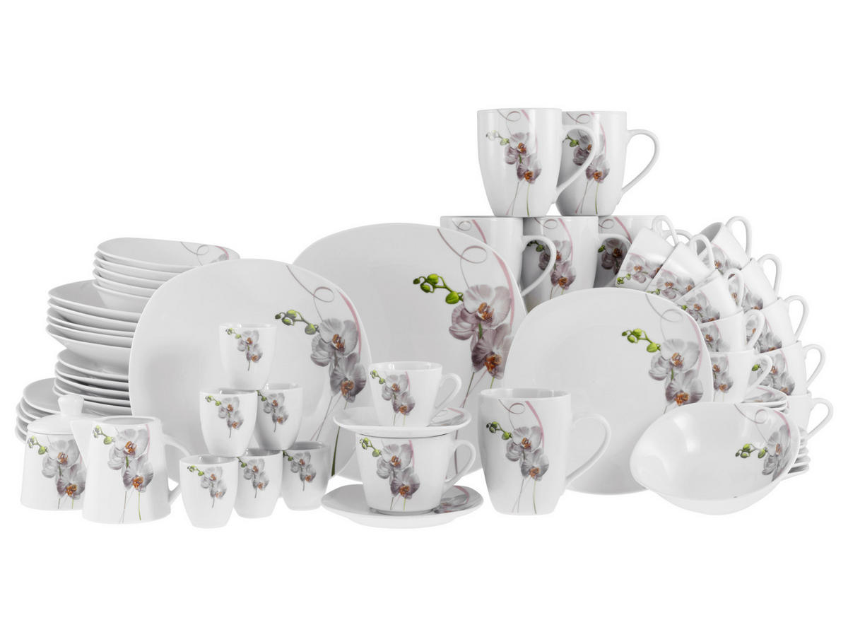 KOMBISERVICE Square Orchidee 62-teilig  - Trend - Creatable