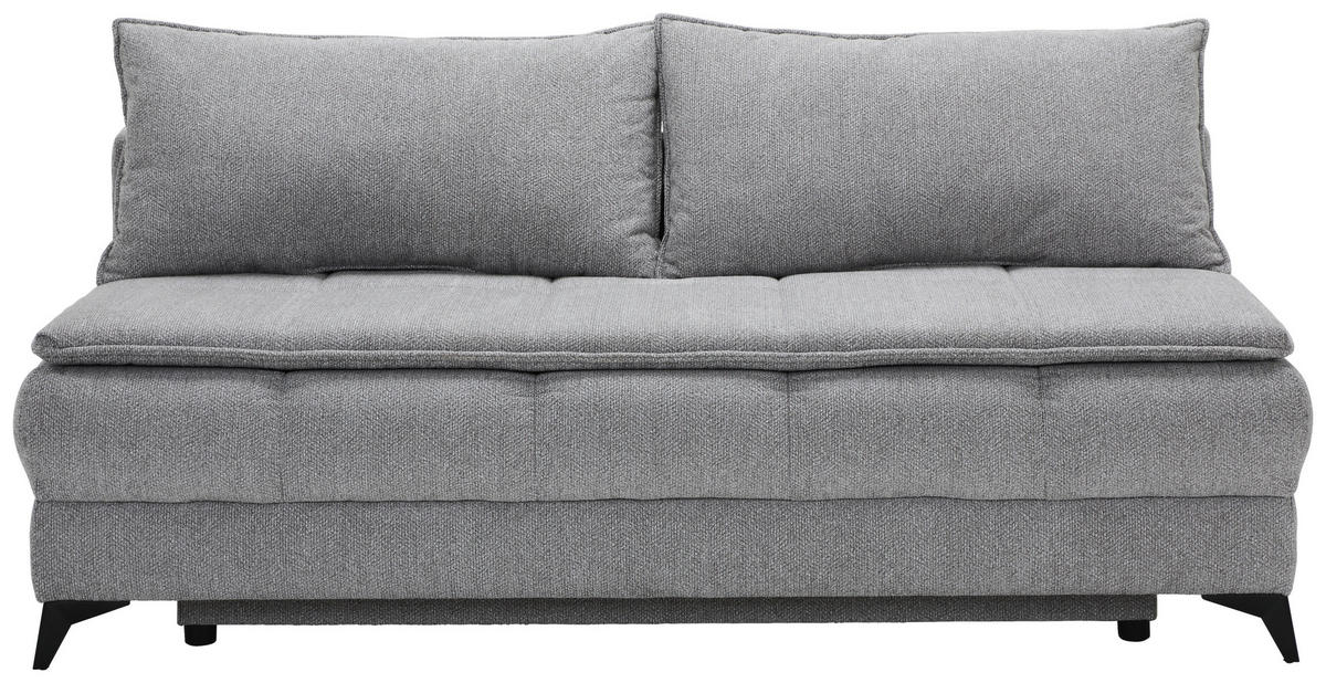 SCHLAFSOFA Flachgewebe Grau  - Schwarz/Grau, Design, Textil/Metall (197/95/92cm) - Stylife
