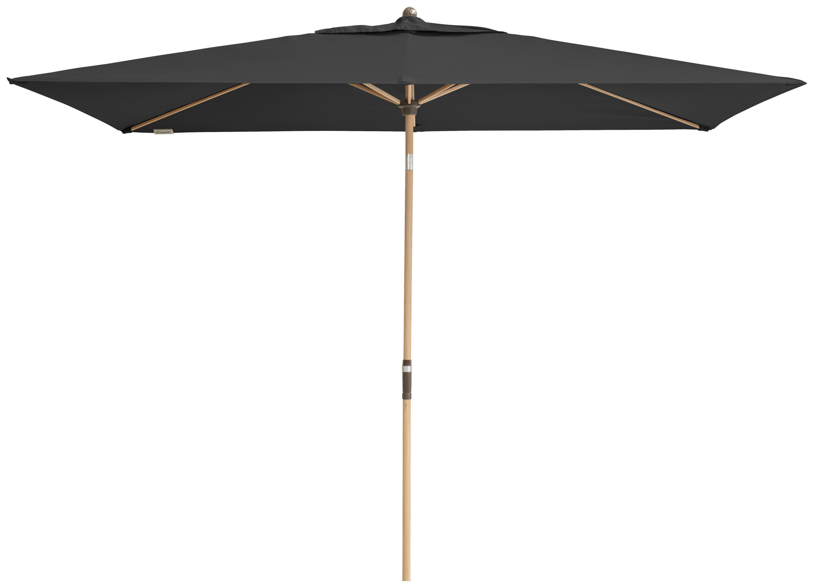 SONNENSCHIRM  200/300 cm  - Eschefarben/Anthrazit, Basics, Textil/Metall (200/300cm) - KNIRPS