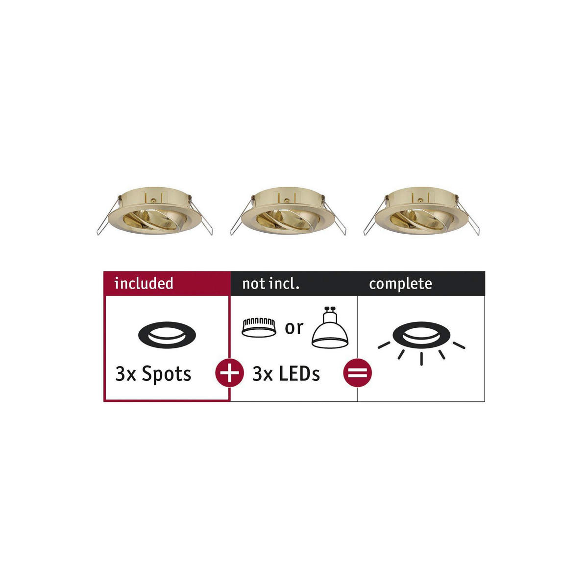 DECKENLEUCHTE 8,4 cm  - Messingfarben, Basics, Metall (8,4cm) - Paulmann