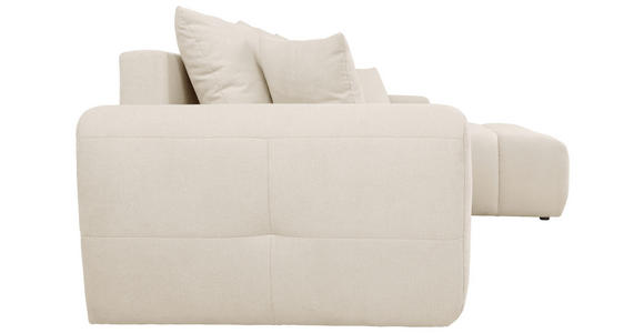ECKSOFA Beige Velours - Beige/Schwarz, KONVENTIONELL, Kunststoff/Textil (298/168cm) - Carryhome