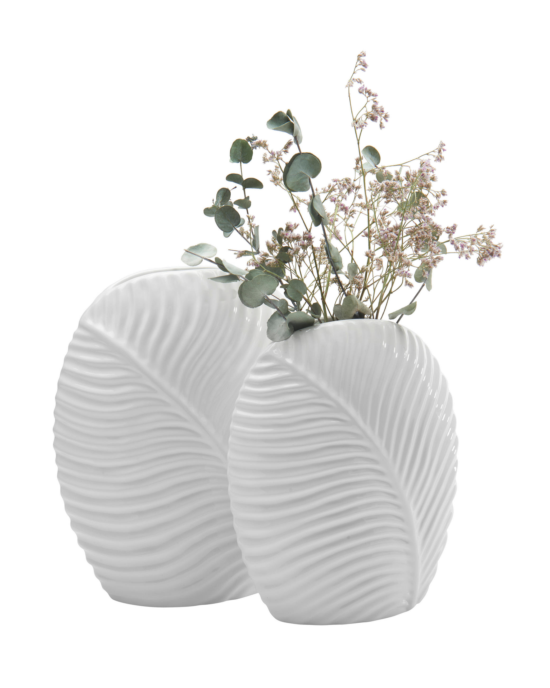 VÁZA, keramika, 20.9 cm - biela, Basics, keramika (16,9/20,9/7,9cm) - Ambia Home
