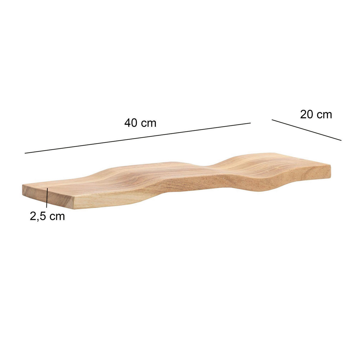 WANDBOARD40/5/20 cm Akaziefarben  - Akaziefarben, Design, Holz (40/5/20cm) - Livetastic