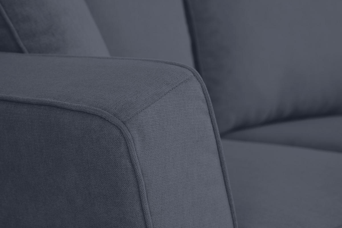 ECKSOFA in Velours Dunkelgrau  - Dunkelgrau/Schwarz, Konventionell, Holz/Textil (244/159cm) - Carryhome