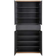 SCHUHSCHRANK 90/200/38 cm  - Graphitfarben/Schwarz, Design, Holzwerkstoff/Kunststoff (90/200/38cm) - Xora