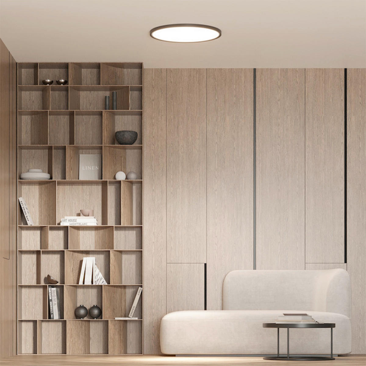 LED-DECKENLEUCHTE California  2.5/40/40 cm  - Schwarz, Design, Kunststoff (2.5/40/40cm)