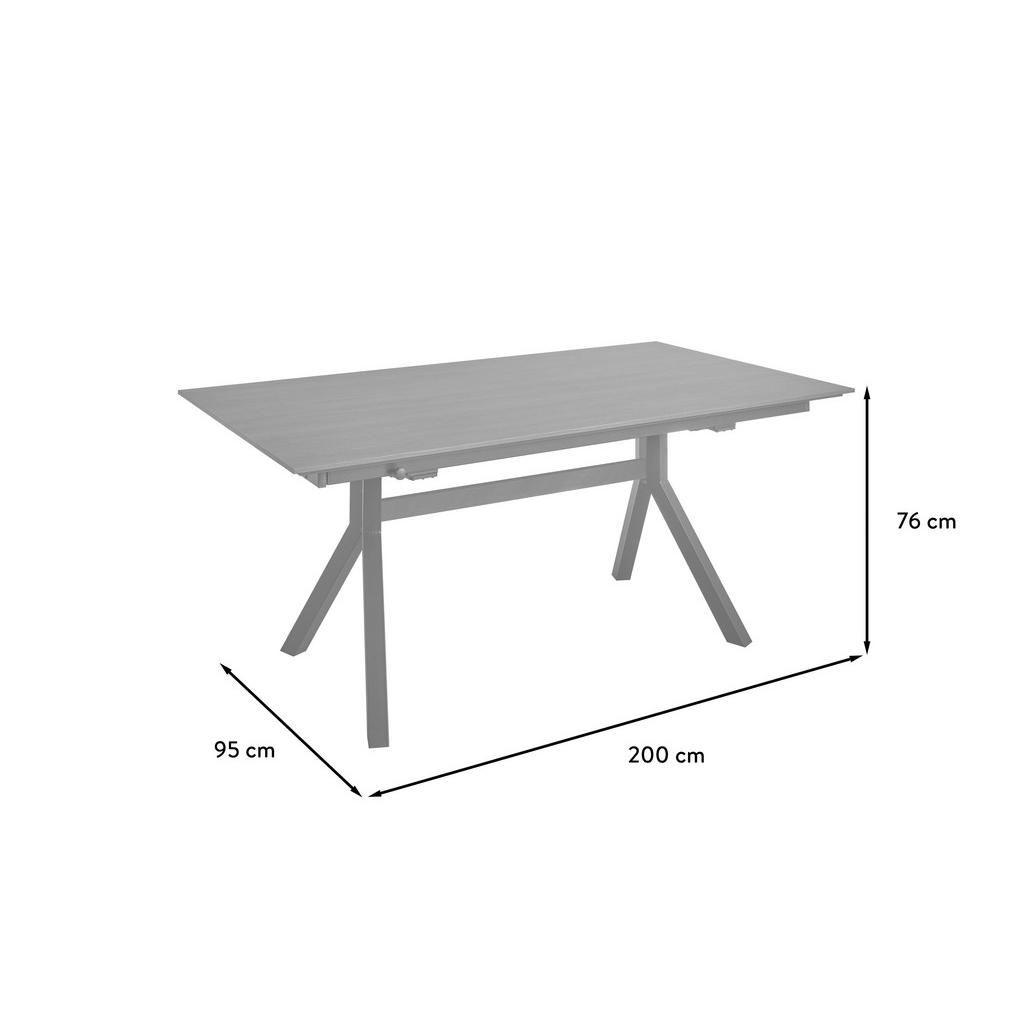 Thumbnail - Celina Home Esstisch Paris, Schwarz, Schiefer, Metall, Holzwerkstoff, rechteckig, Y-Form, 95x76x200 cm, in verschiedenen...