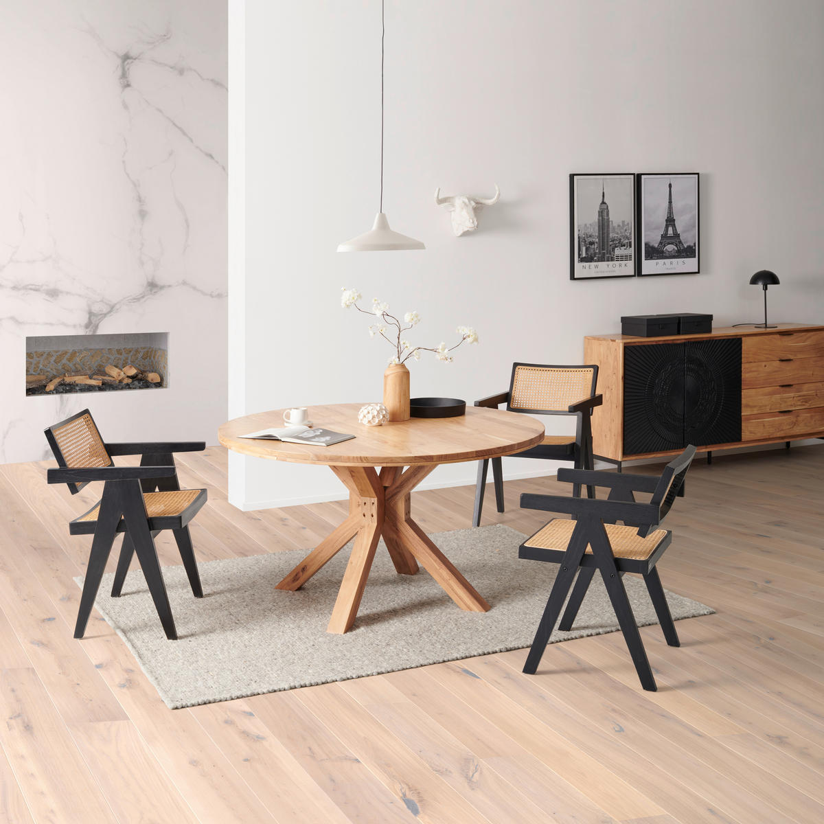 ESSTISCH in Holz  - Akaziefarben, MODERN, Holz (140/76/140cm) - MID.YOU