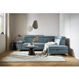 ECKSOFA in Mikrofaser Hellblau  - Chromfarben/Hellblau, KONVENTIONELL, Textil/Metall (271/206cm) - Carryhome