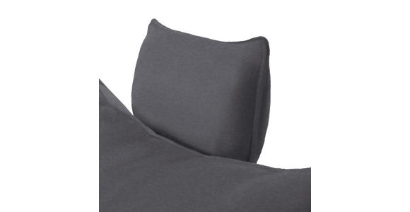 ECKSOFA in Flachgewebe Anthrazit 176/292 cm - Anthrazit/Schwarz, MODERN, Textil/Metall (176/292cm) - Carryhome