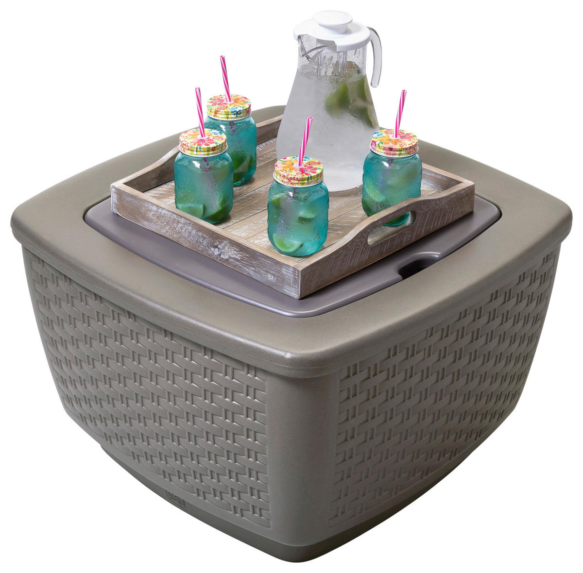 KÜHLBOX Grau  - Grau, KONVENTIONELL, Kunststoff (73,7/45,7/78,7cm) - Ambia Garden
