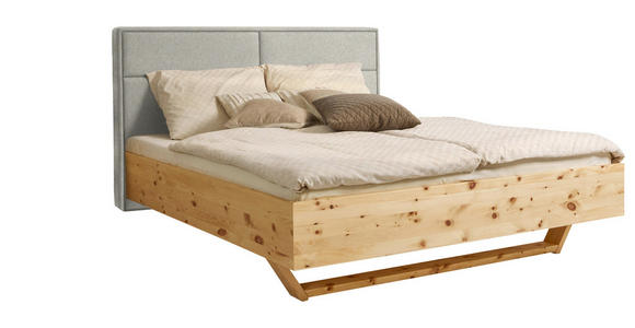BETT 180/200 cm in Naturfarben, Zirbelkieferfarben - Zirbelkieferfarben/Naturfarben, Natur, Holz/Textil (180/200cm) - Valnatura