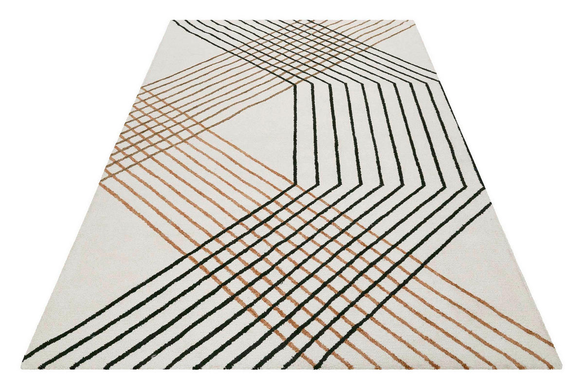 TUFTTEPPICH 70/140 cm Bass Braun, Schwarz, Beige  - Beige/Schwarz, MODERN, Textil (70/140cm) - Esprit