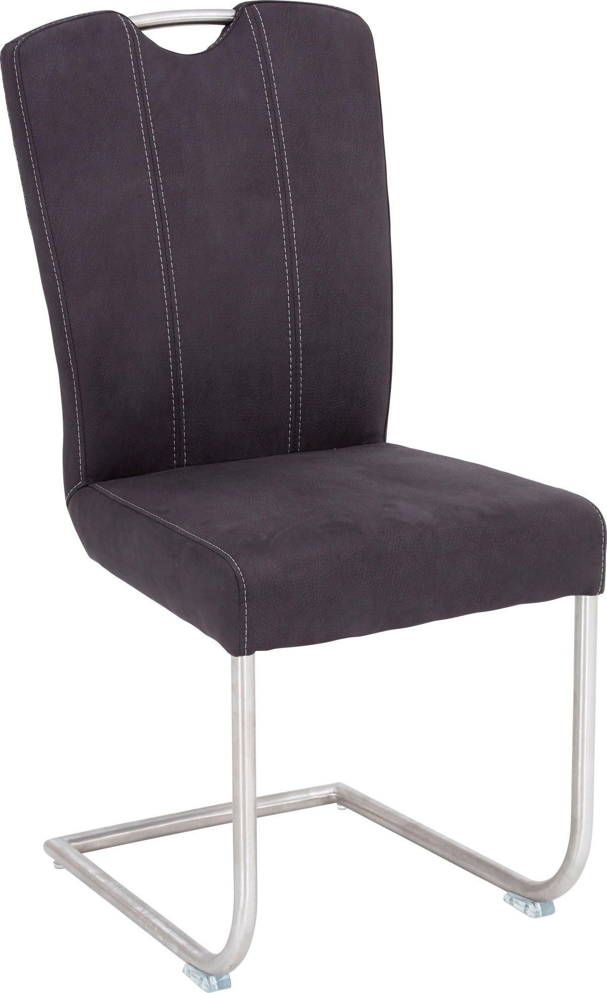 SCHWINGSTUHL  in Edelstahl  - Edelstahlfarben/Grau, Konventionell, Textil/Metall (43/99/56cm) - Valdera