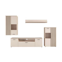 SZEKRÉNYSOR tölgyfa színű, kasmírszínű  - kasmírszínű/tölgyfa színű, Modern, műanyag/faalapú anyag (290/190/40cm) - Hom`in