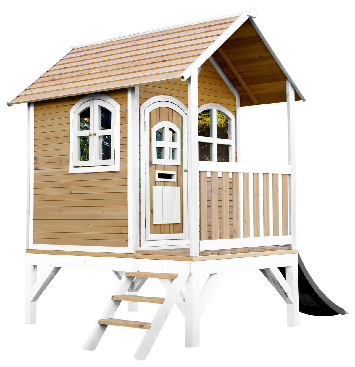 SPIELHAUS 287/231/191 cm  - Rot/Braun, KONVENTIONELL, Holz (287/231/191cm) - Ambia Garden