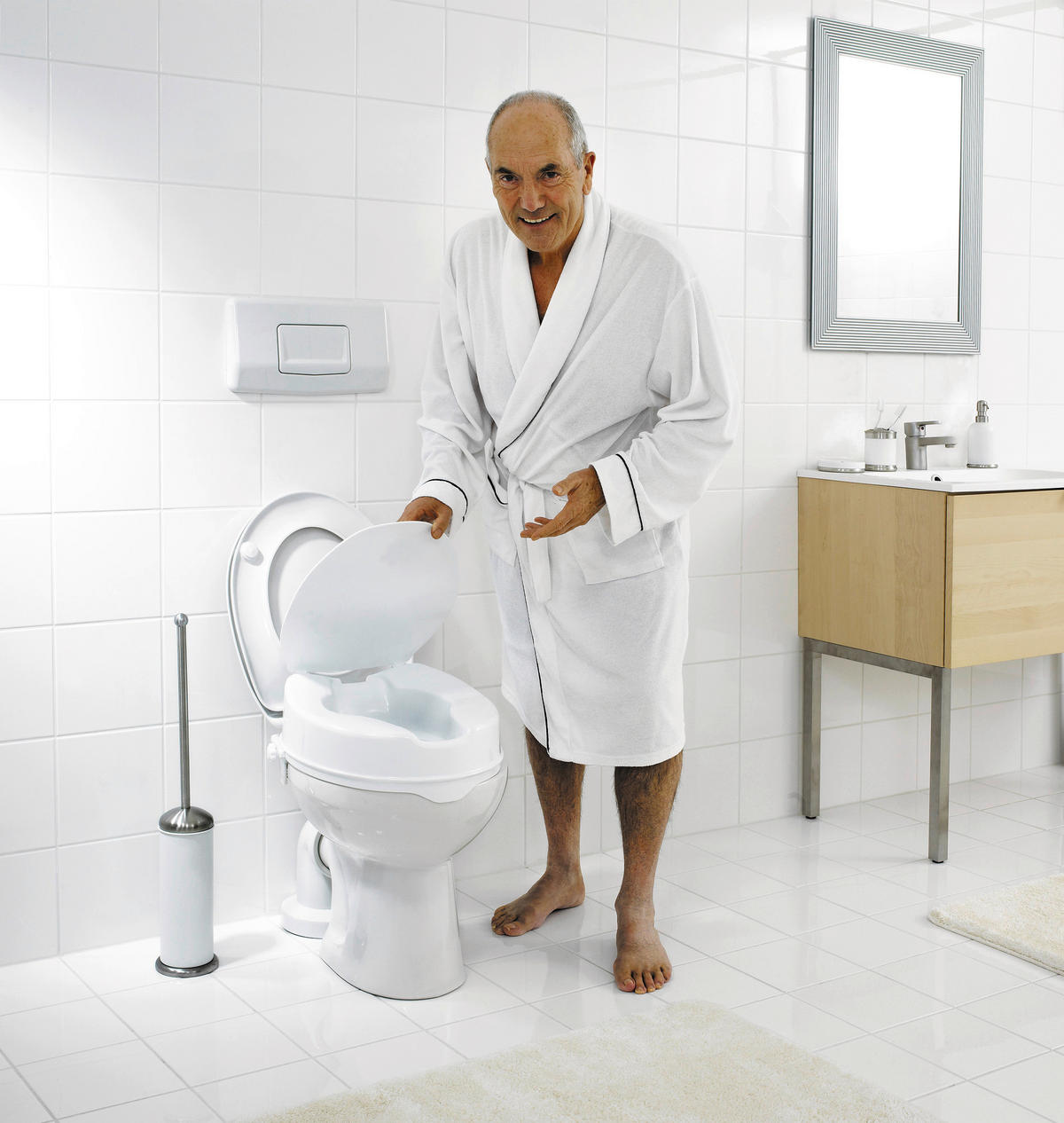 WC ÜLŐKE MAGASÍTÓ - fehér, Basics, műanyag (36/10/40cm) - Sadena