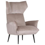OHRENSESSEL Plüsch Beige  - Beige/Schwarz, KONVENTIONELL, Textil/Metall (83/110/92cm) - Carryhome