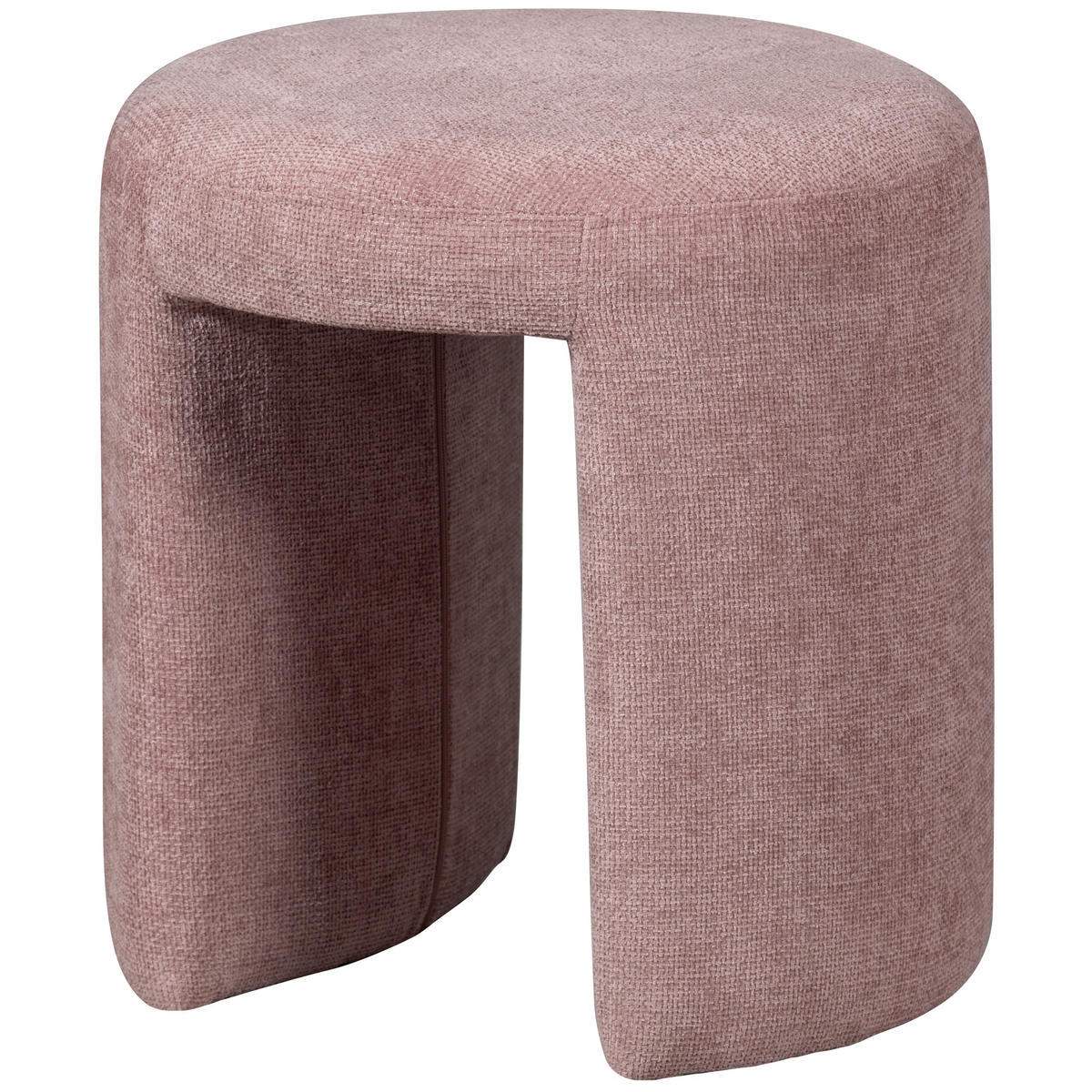 HOCKER Charlie Chenille Rosa  - Rosa, Design, Textil (45/47/45cm) - Carryhome