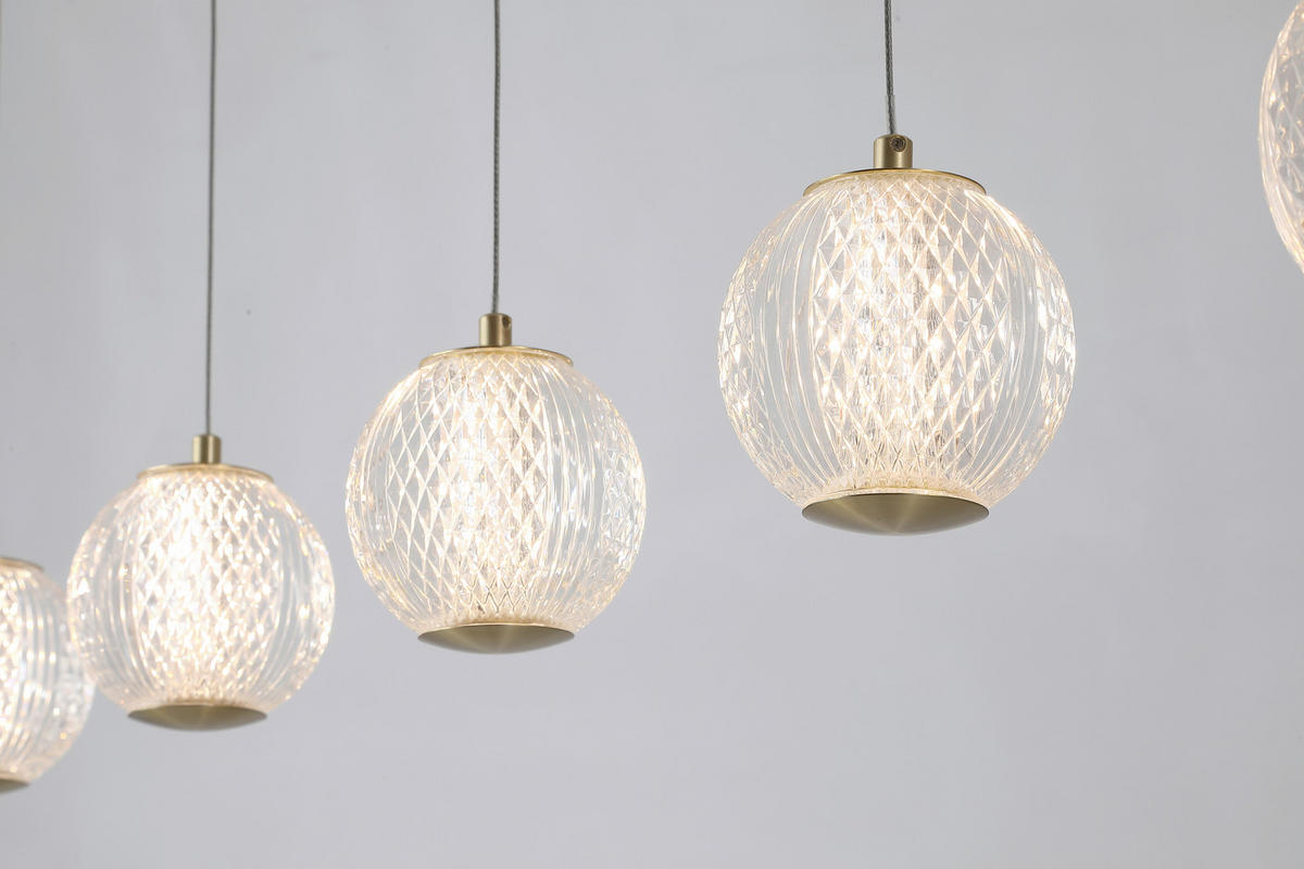 VISEČA LED-SVETILKA  Allure 28 W/1055 lm/3000 K/220-240 V/ - barve medenine, Design, kovina/umetna masa (100/10/150cm)