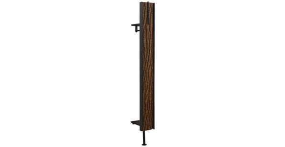 WANDGARDEROBE - Eichefarben/Anthrazit, Natur, Holz/Metall (20/191/28cm) - Valnatura