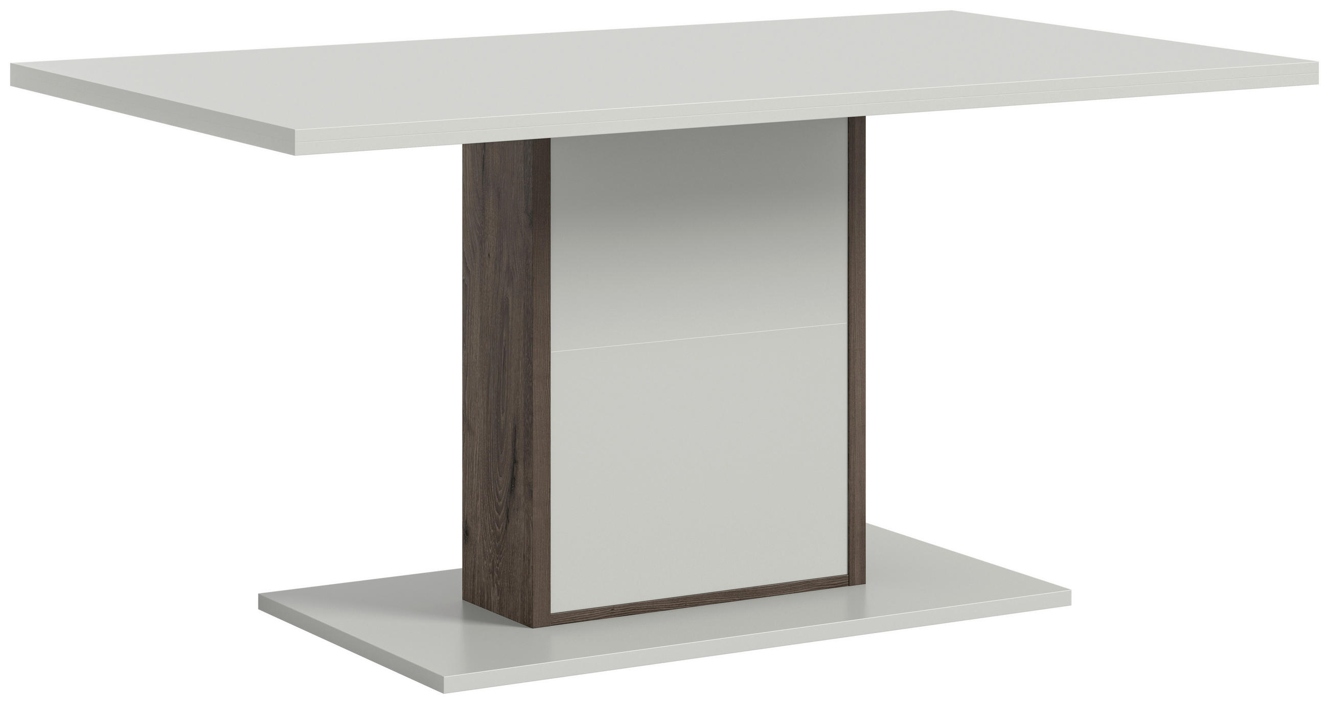 ESSTISCH rechteckig Weiß, Dunkelbraun  - Dunkelbraun/Weiß, Design, Holzwerkstoff (160/77/60cm) - MID.YOU