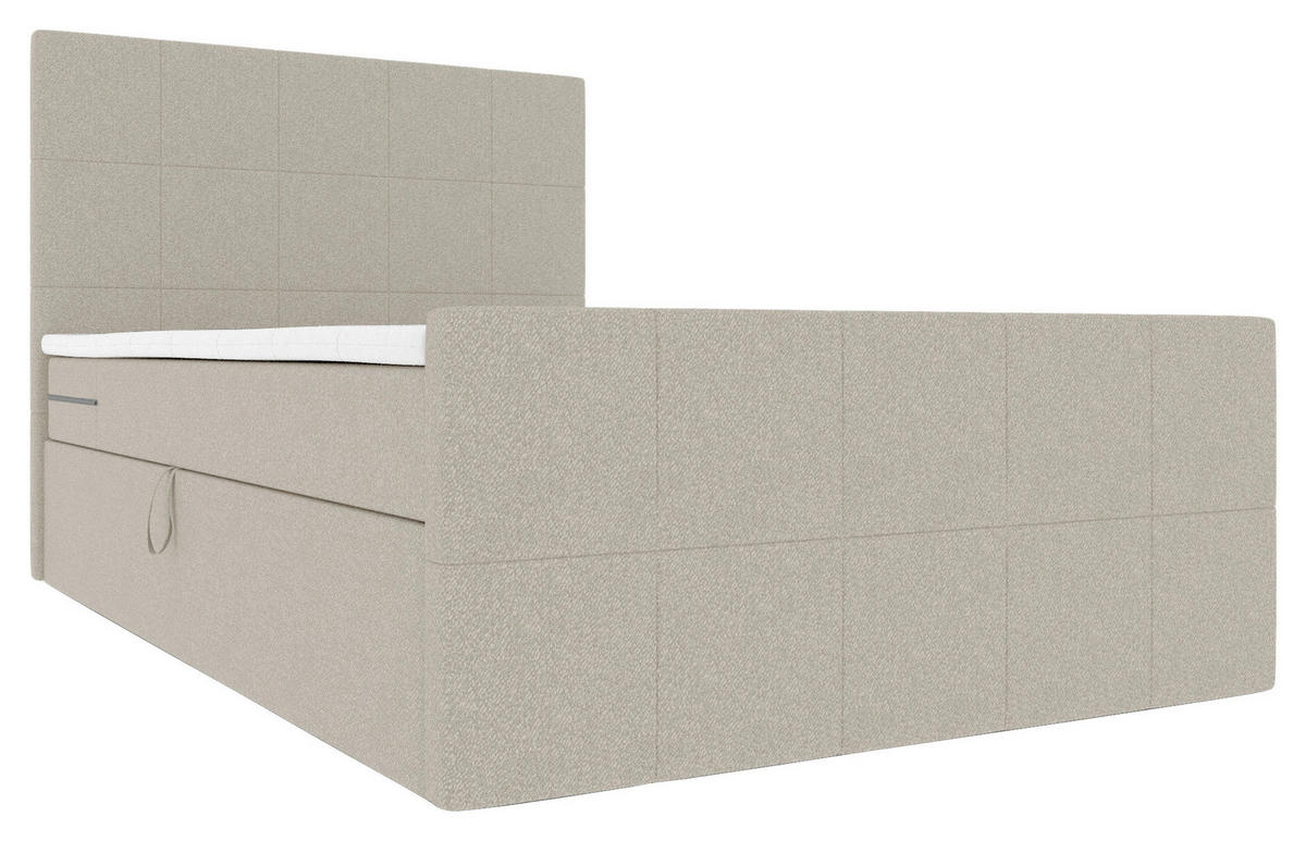 BOXBETT 100/200 cm  in Beige  - Beige, KONVENTIONELL, Kunststoff/Textil (100/200cm) - Boxxx