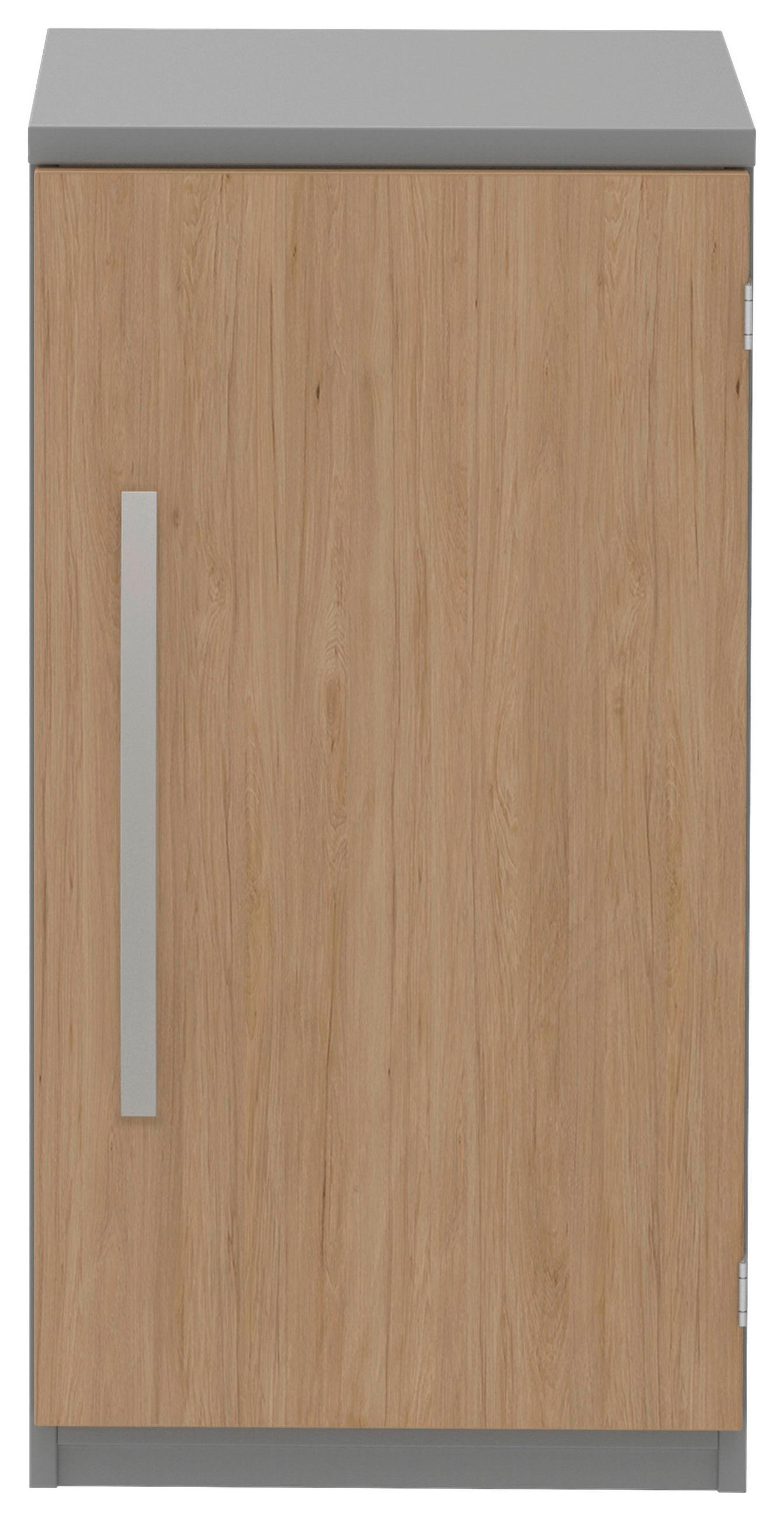 AKTENSCHRANK Grau, Eichefarben  - Eichefarben/Grau, KONVENTIONELL, Holzwerkstoff (40/76,5/43cm) - Moderano