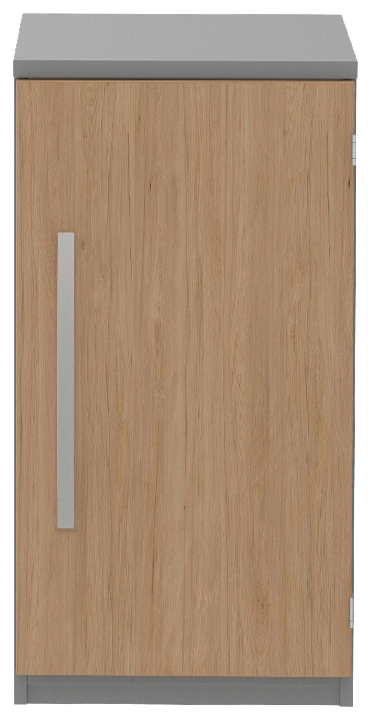 AKTENSCHRANK Grau, Eichefarben  - Eichefarben/Grau, KONVENTIONELL, Holzwerkstoff (40/76,5/43cm) - Moderano