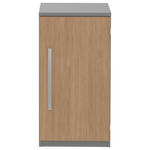 AKTENSCHRANK Grau, Eichefarben  - Eichefarben/Grau, KONVENTIONELL, Holzwerkstoff (40/76,5/43cm) - Moderano