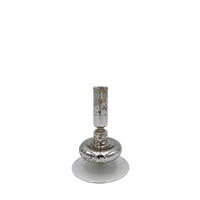 KERZENHALTER - Silberfarben, Trend, Glas (10/15cm)