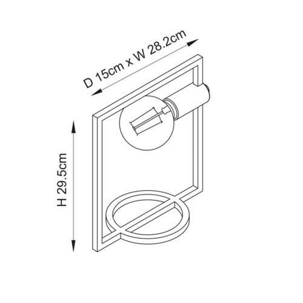 TISCHLEUCHTE Endon Shape Rectangle 28.2/15/29,5 cm   - Schwarz, Basics, Metall (28.2/15/29,5cm) - ENDON