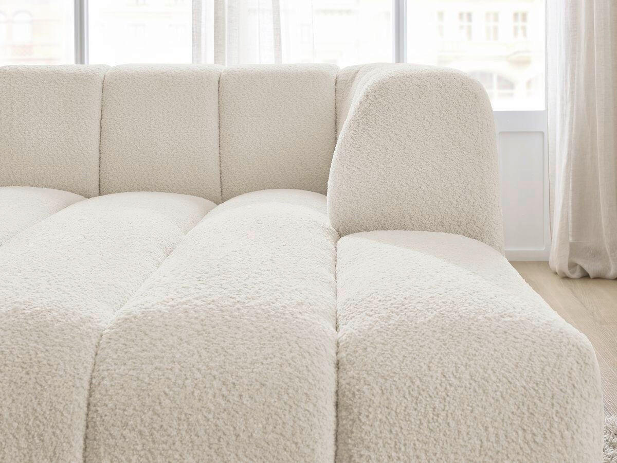 SOFAELEMENT ANNECY Bouclé Beige  - Beige/Schwarz, MODERN, Kunststoff/Textil (120/72/170cm)