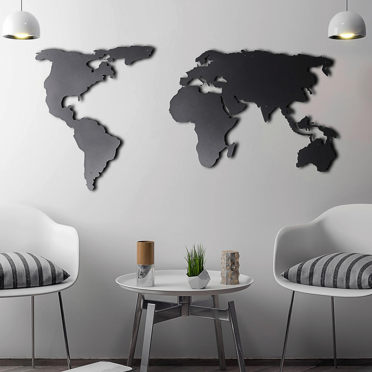 METALLBILD  - Schwarz, Basics, Metall (60/120cm)