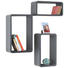 WANDBOARD Anthrazit - Anthrazit, MODERN (50/30/20cm)
